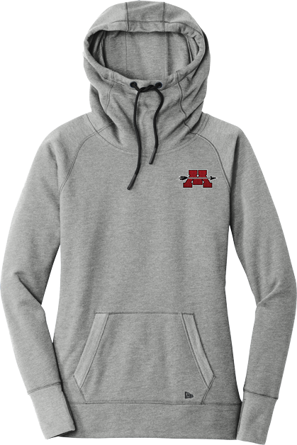 Mercer Arrows New Era Ladies Tri-Blend Fleece Pullover Hoodie