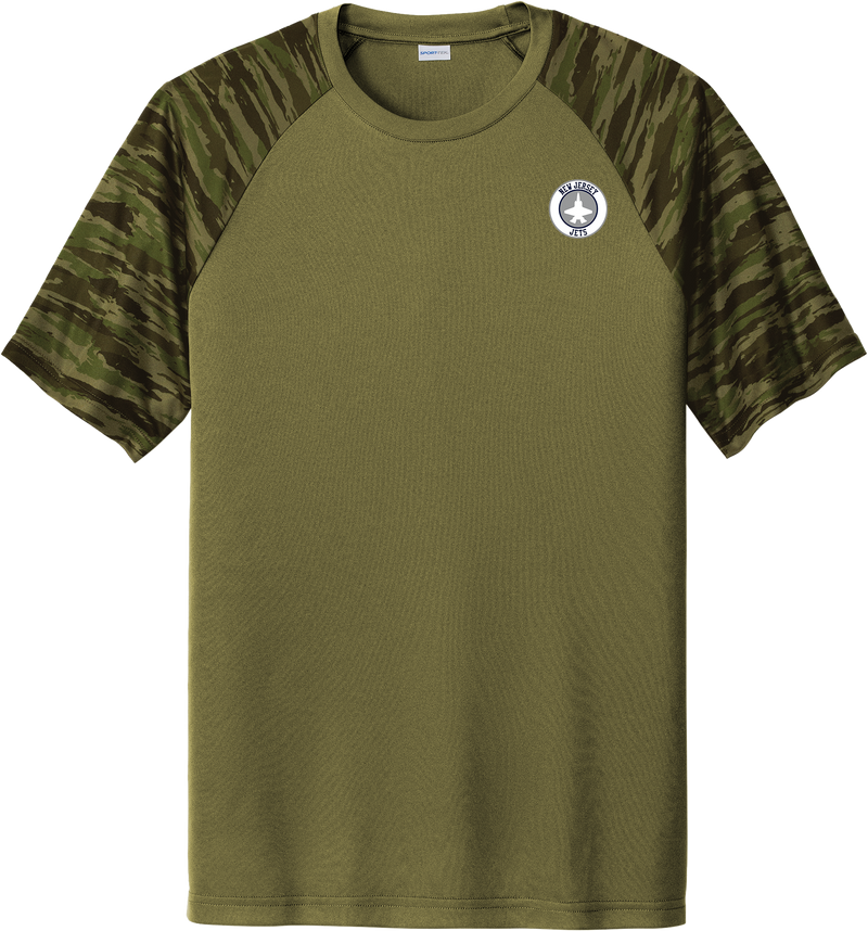 NJ Jets Drift Camo Colorblock Tee