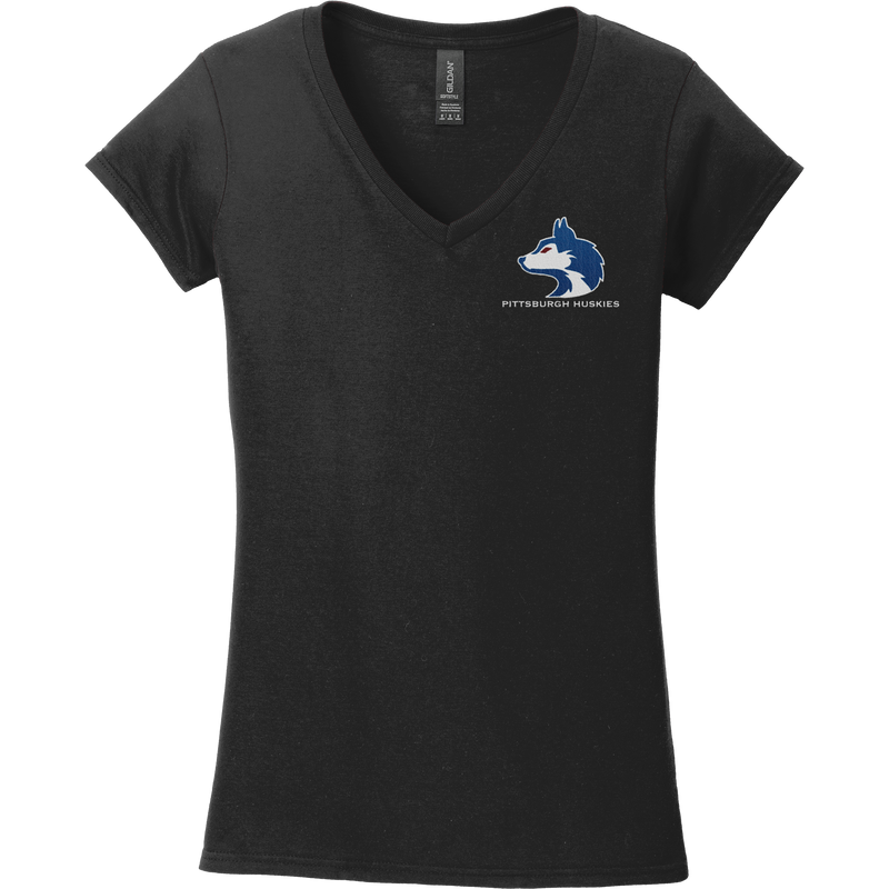 Pittsburgh Huskies Softstyle Ladies Fit V-Neck T-Shirt