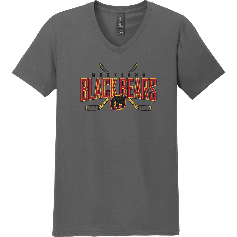 MD Jr. Black Bears Softstyle V-Neck T-Shirt