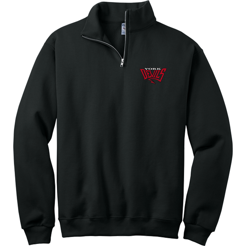 York Devils NuBlend 1/4-Zip Cadet Collar Sweatshirt