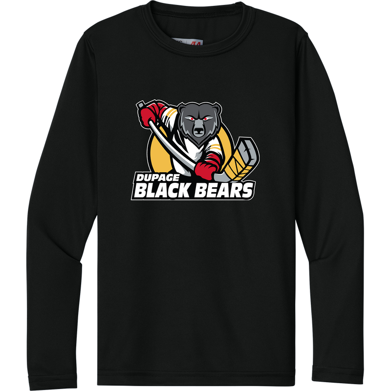 Dupage Black Bears Youth Cooling Performance Long Sleeve Tee