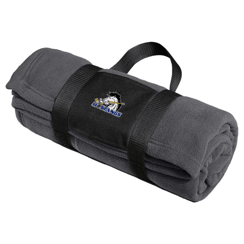 Mid-State Mustangs Fleece Blanket with Carrying Strap