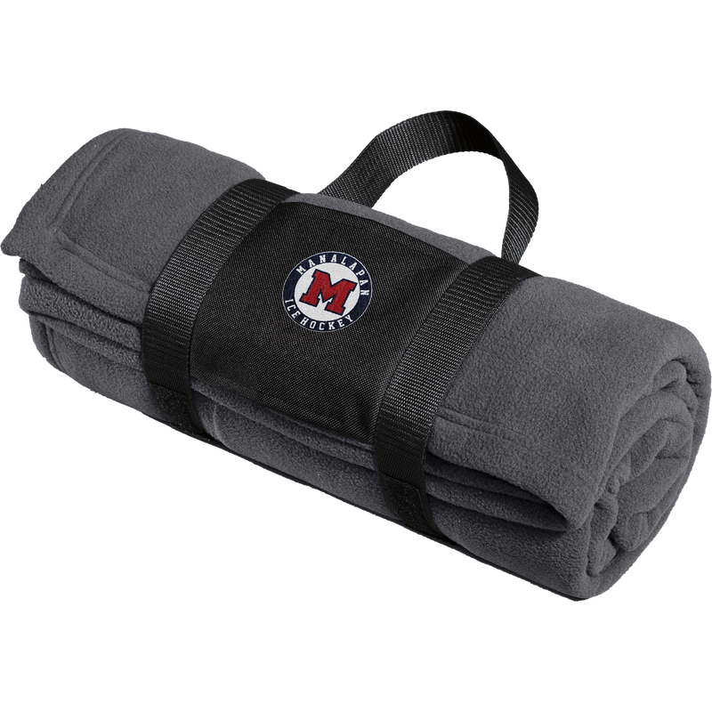 Manalapan Hockey Fleece Blanket with Carrying Strap