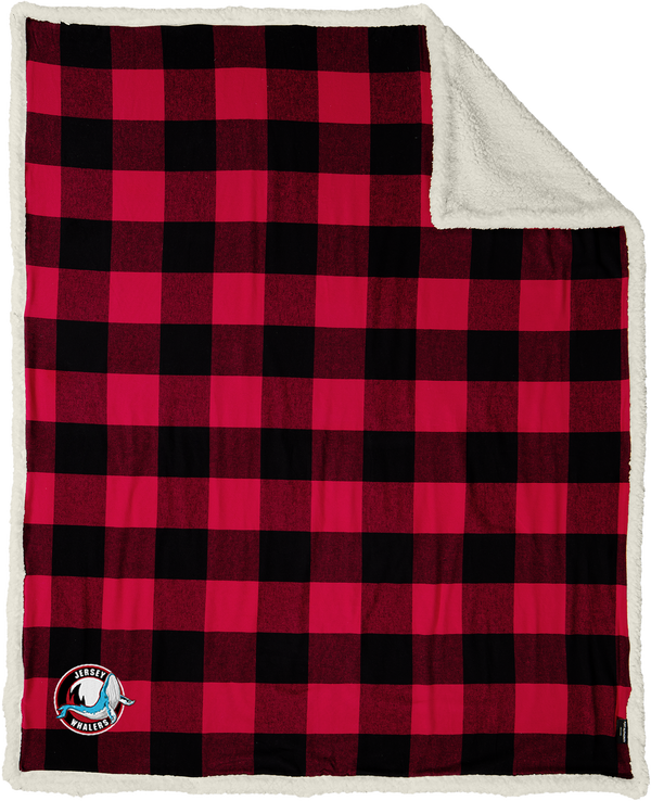 Jersey Shore Whalers Flannel Sherpa Blanket (E1407-BAG)