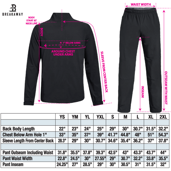 Youth Breakaway Lightweight Warm Up Jacket (Mustangs)