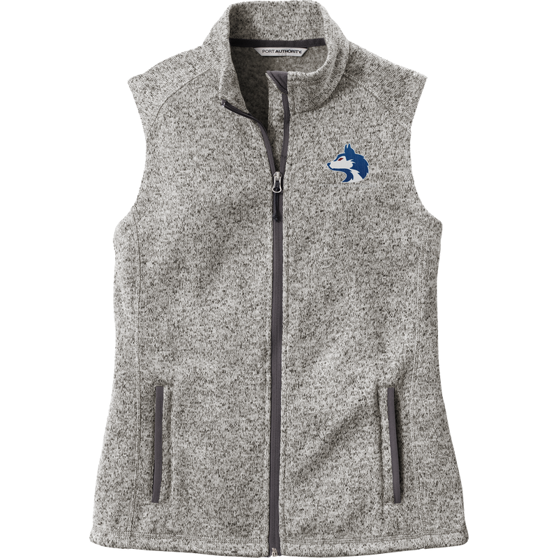 Pittsburgh Huskies Ladies Sweater Fleece Vest