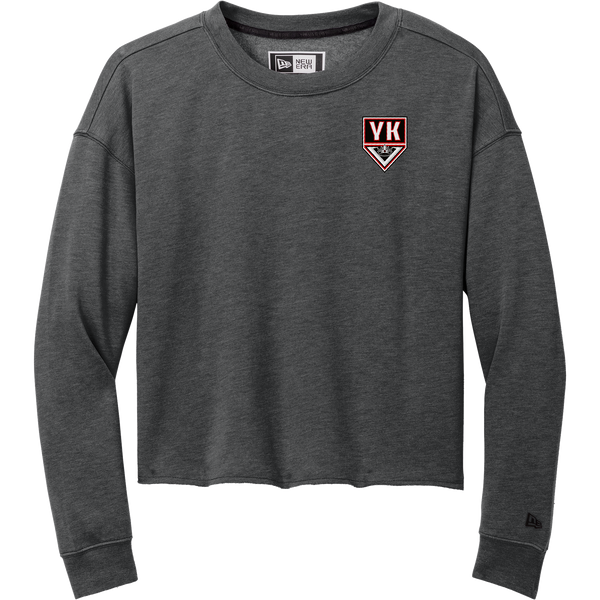 Young Kings New Era Ladies Tri-Blend Fleece Crop Crew