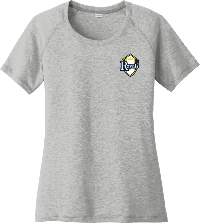 Royals Hockey Club Ladies PosiCharge Tri-Blend Wicking Scoop Neck Raglan Tee