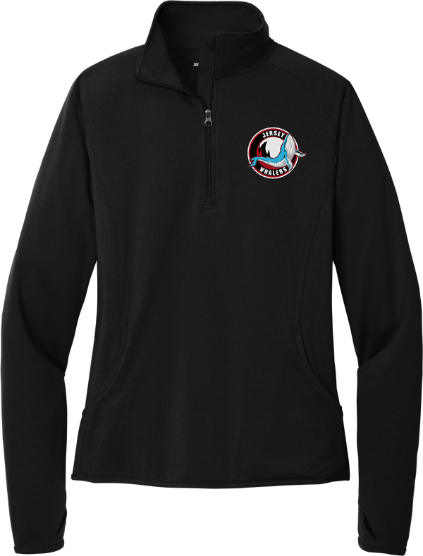 Jersey Shore Whalers Ladies Sport-Wick Stretch 1/4-Zip Pullover (E1407-LC)