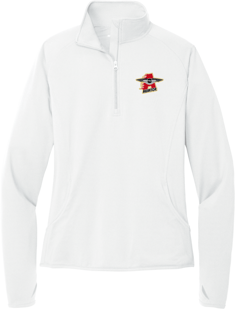 NY Aviators Ladies Sport-Wick Stretch 1/4-Zip Pullover