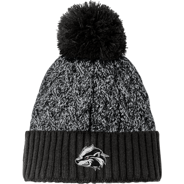 Allegheny Badgers New Era Marled Knit Pom Beanie