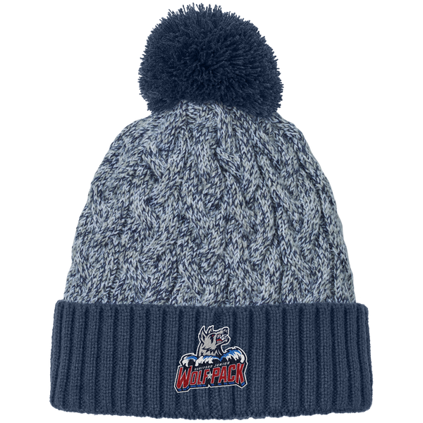 Hartford Jr. Wolfpack New Era Marled Knit Pom Beanie