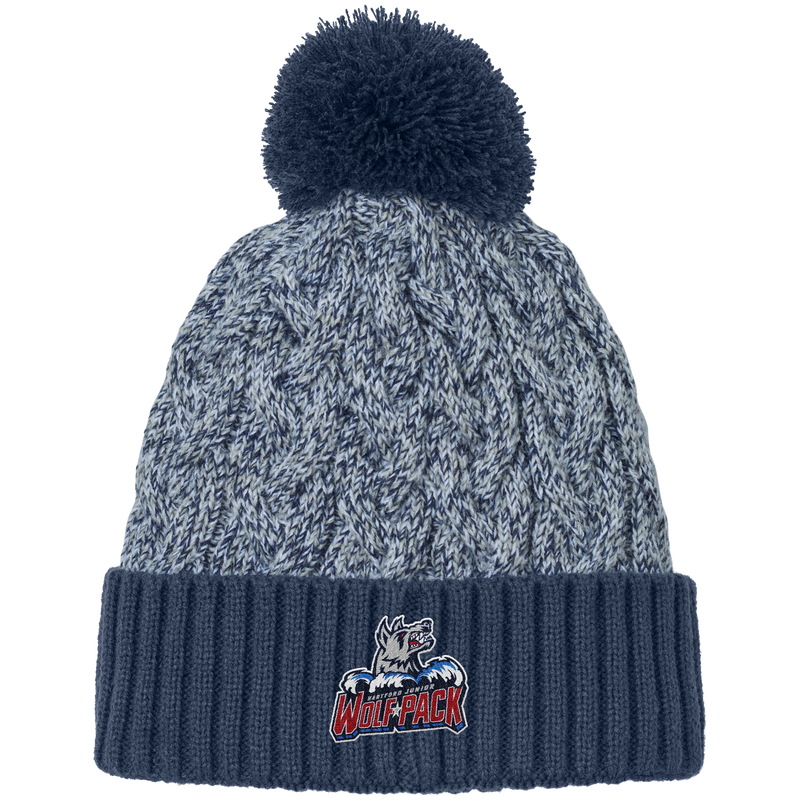 Hartford Jr. Wolfpack New Era Marled Knit Pom Beanie