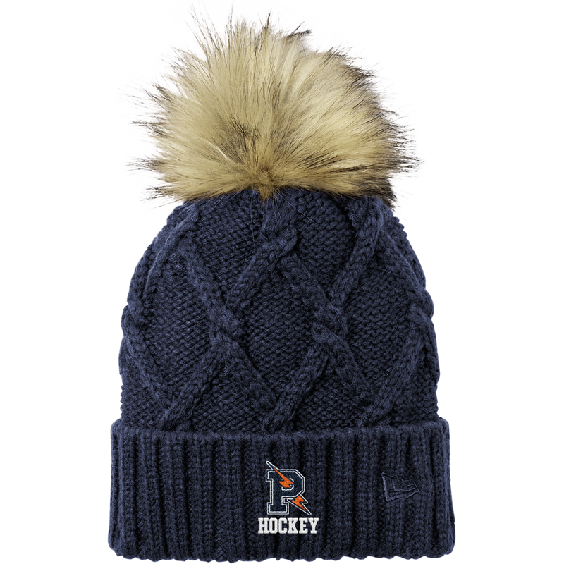 Powers Hockey New Era Faux Fur Pom Beanie