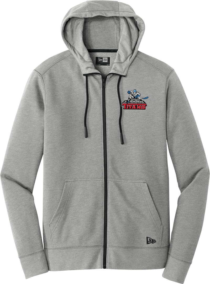 NJ Titans New Era Tri-Blend Fleece Full-Zip Hoodie