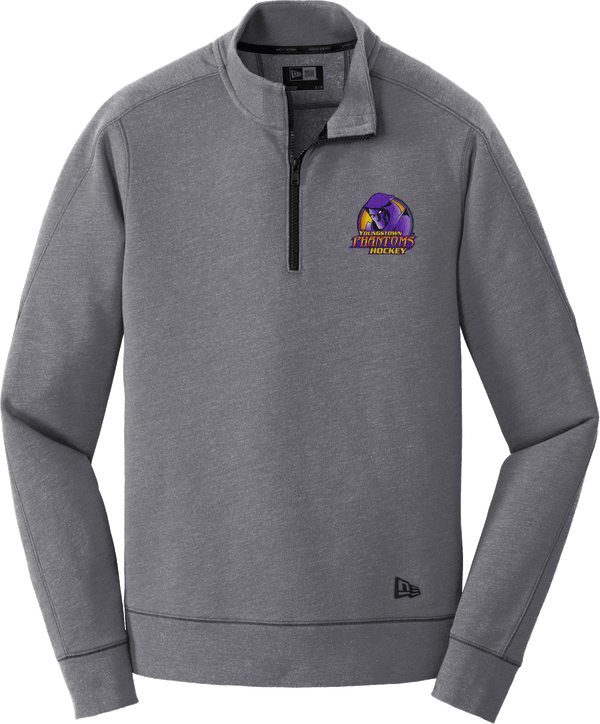 Youngstown Phantoms New Era Tri-Blend Fleece 1/4-Zip Pullover