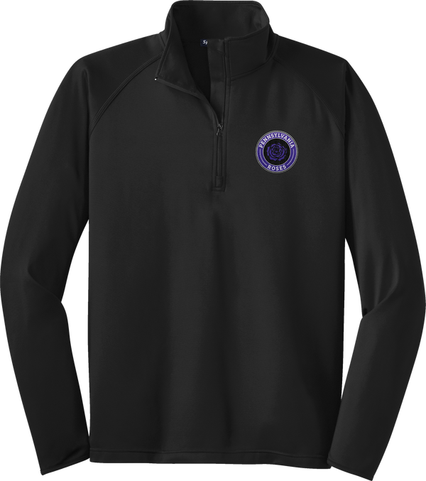 PA Roses Sport-Wick Stretch 1/4-Zip Pullover