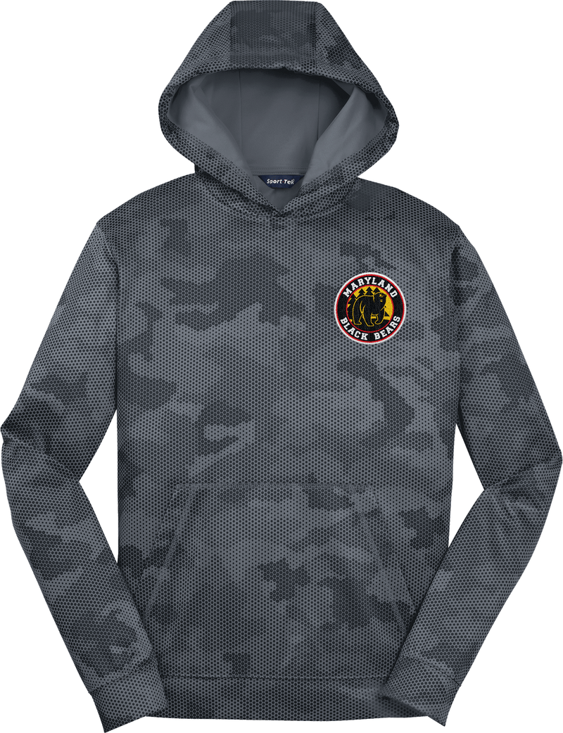 Maryland Black Bears Youth Sport-Wick CamoHex Fleece Hooded Pullover