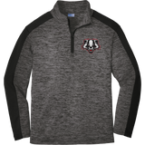 Scary Badgers Youth PosiCharge Electric Heather Colorblock 1/4-Zip Pullover