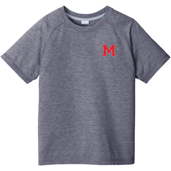 Mount St. Charles Youth PosiCharge Tri-Blend Wicking Raglan Tee
